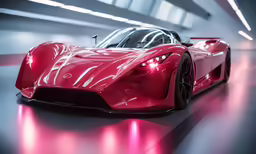 an automobile car is parked on a dark surface