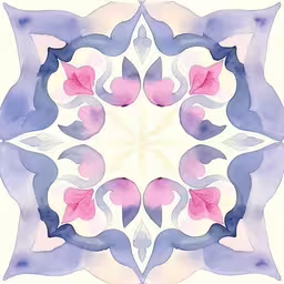 a watercolor of an abstract design
