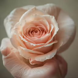 a person holds a pink flower in their hands