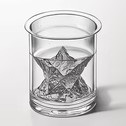 an image of a glass of water and a star