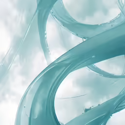 a series of swirling glass art work on the sky