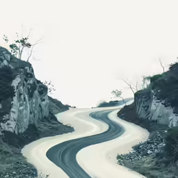 a curve of road going into the distance