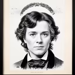 an image of the famous man in black and white