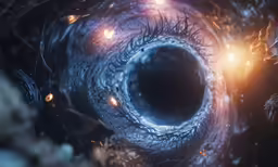 an image of the inside of a black hole