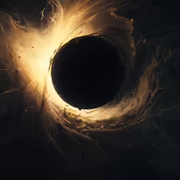 the black hole is a very dark space