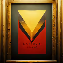 a painting in the corner of a framed painting