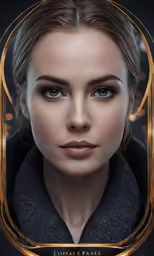 an attractive young woman with blue eyes