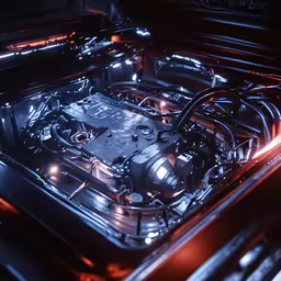 an image of a engine compartment in the engine bay