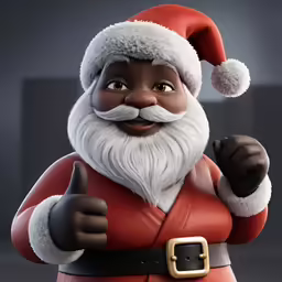 a small statue is of a santa clause