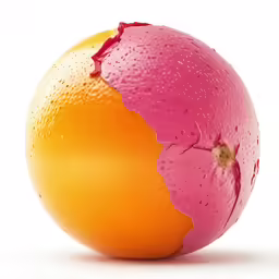 an orange has been cut off from the top