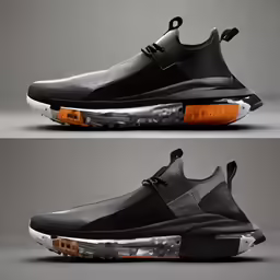 the nike sock air is shown on top and bottom