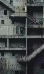 this is an image of a building with a lot of stairs
