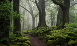 an image of a path going through some woods