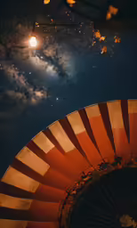 the stars are shining on a night sky