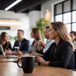 group of people sitting in front of laptops