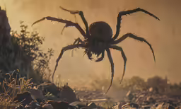 an image of a spider in the air
