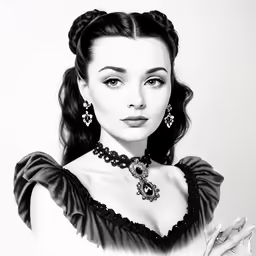 an image of a woman that is drawn in a sketch