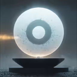 a large white ball sitting on top of a table