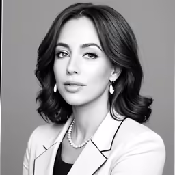 a woman with a black shirt and jacket on, posing