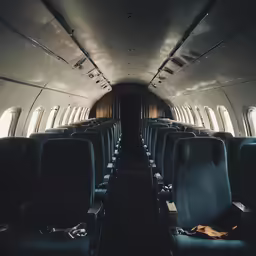 seats are on the inside of an airplane