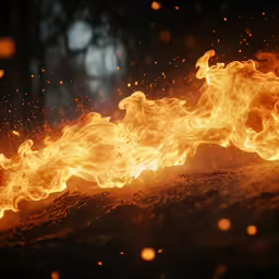 a photo that looks like a flames tail or flame