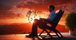 a man in white shirt sitting in chair looking at a laptop,the man is sitting in his chair using a laptop computer