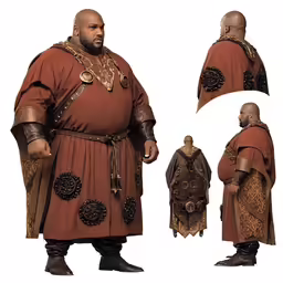 an image of the large man wearing an oriental outfit
