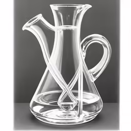 a large glass vase sitting on top of a table