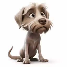 an adorable dog with large eyes and a smirk on his face