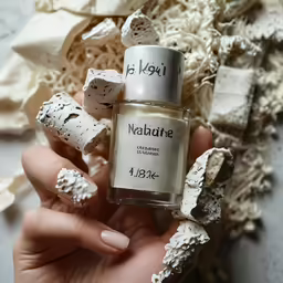 there is a manicure with some white substance on it