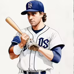 a drawing of the major league baseball player