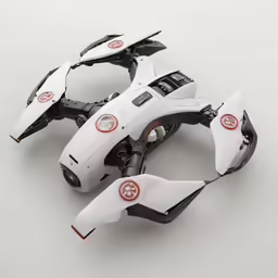 an all - white remote controlled model of a flying airplane
