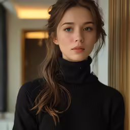 an image of a girl that is standing up with long hair