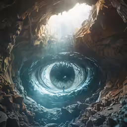 the inside of a cave looks like it could have been made into a movie