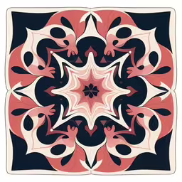 a colorful image has been placed in the middle of the picture,a circular design with lots of small stars in it