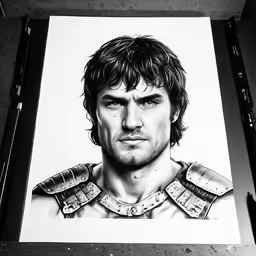 a pencil drawing of jon jr from the hobbots