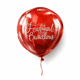 a red balloon with the words federal businesses