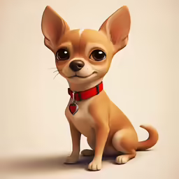 there is a small brown dog sitting down