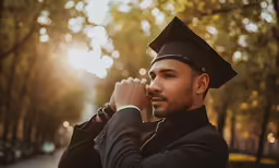 the young man is looking out into the distance