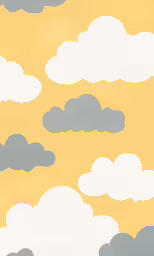 the sky with clouds all over is yellow