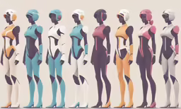 a photo of different female mannequins from one to ten