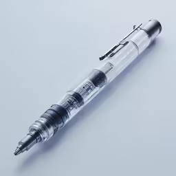 a pen with a nib on a white surface