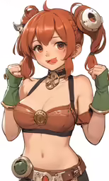 the character is in a sexy brown bra