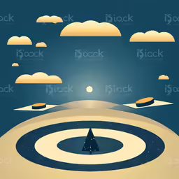 a space station with stars on the sky