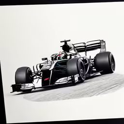 a drawing of a racing car is shown