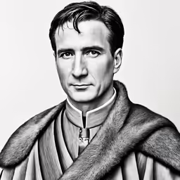 the portrait of cardinal benedict the third by a watermark