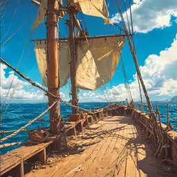 there is an old wooden boat that is in the water