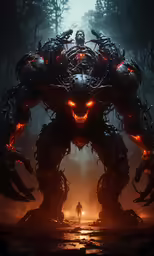 an image of a monster in the fog