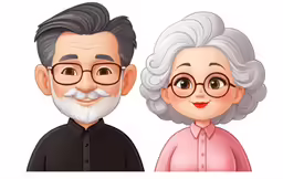 an old and younger person in glasses