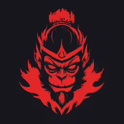 an abstract art image shows a demon wearing a red crown